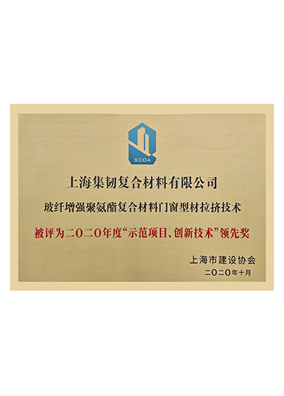 上海市建设协会“示范项目、创新技术”领先奖